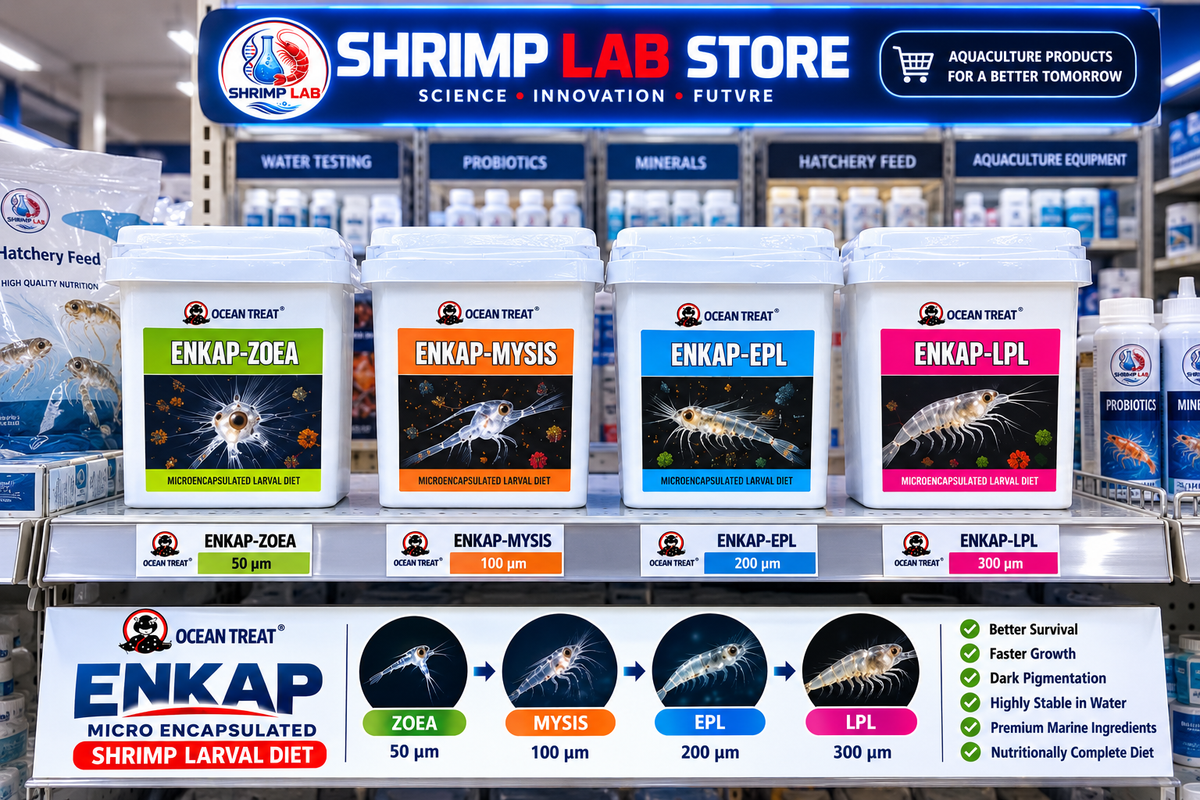 ENKAP Microencapsulated Shrimp Larval Diet – ZOEA, MYSIS, EPL & LPL