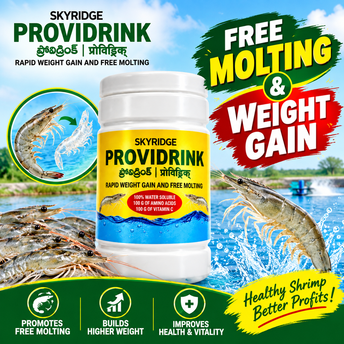 SKYRIDGE Providrink | Rapid Weight Gain & Free Molting