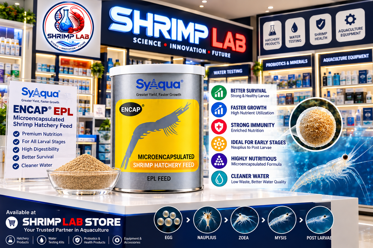 SyAqua ENCAP® EPL Microencapsulated Shrimp Hatchery Feed – 1 Tin