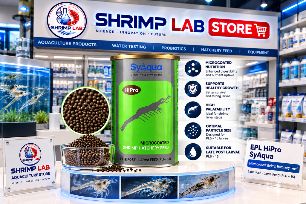 EPL HiPro SyAqua Microcoated Shrimp Hatchery Feed | Late Post-Larvae Feed PL6–15 | 1 Tin