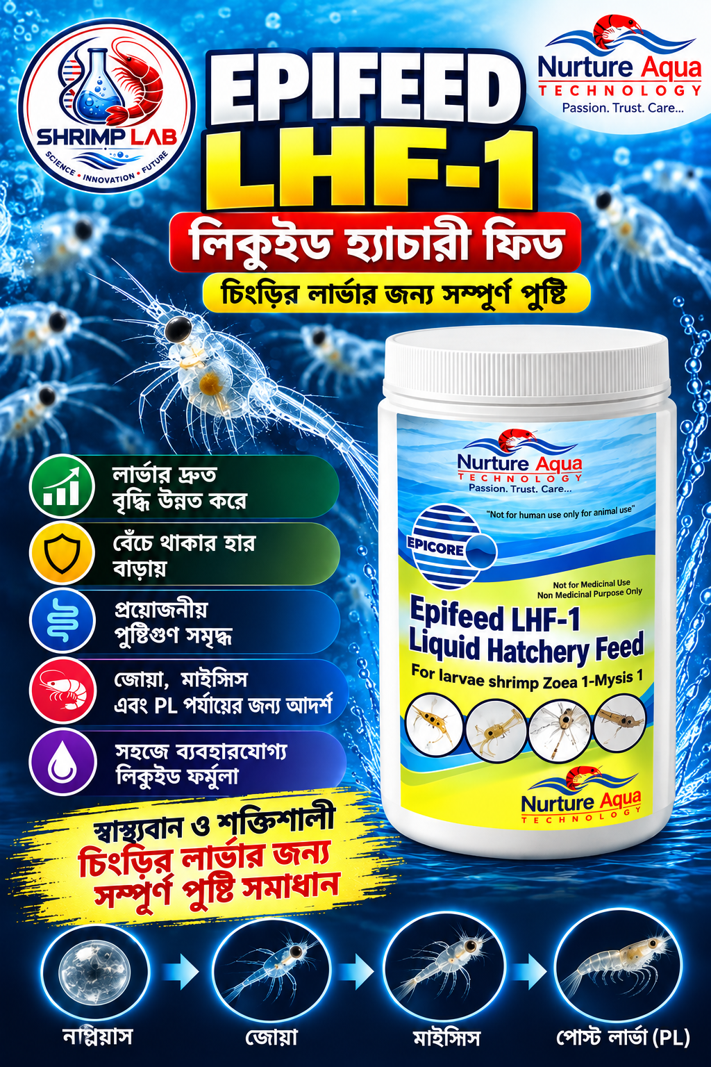 LHF-1 – Liquid Hatchery Feed for Shrimp Larvae