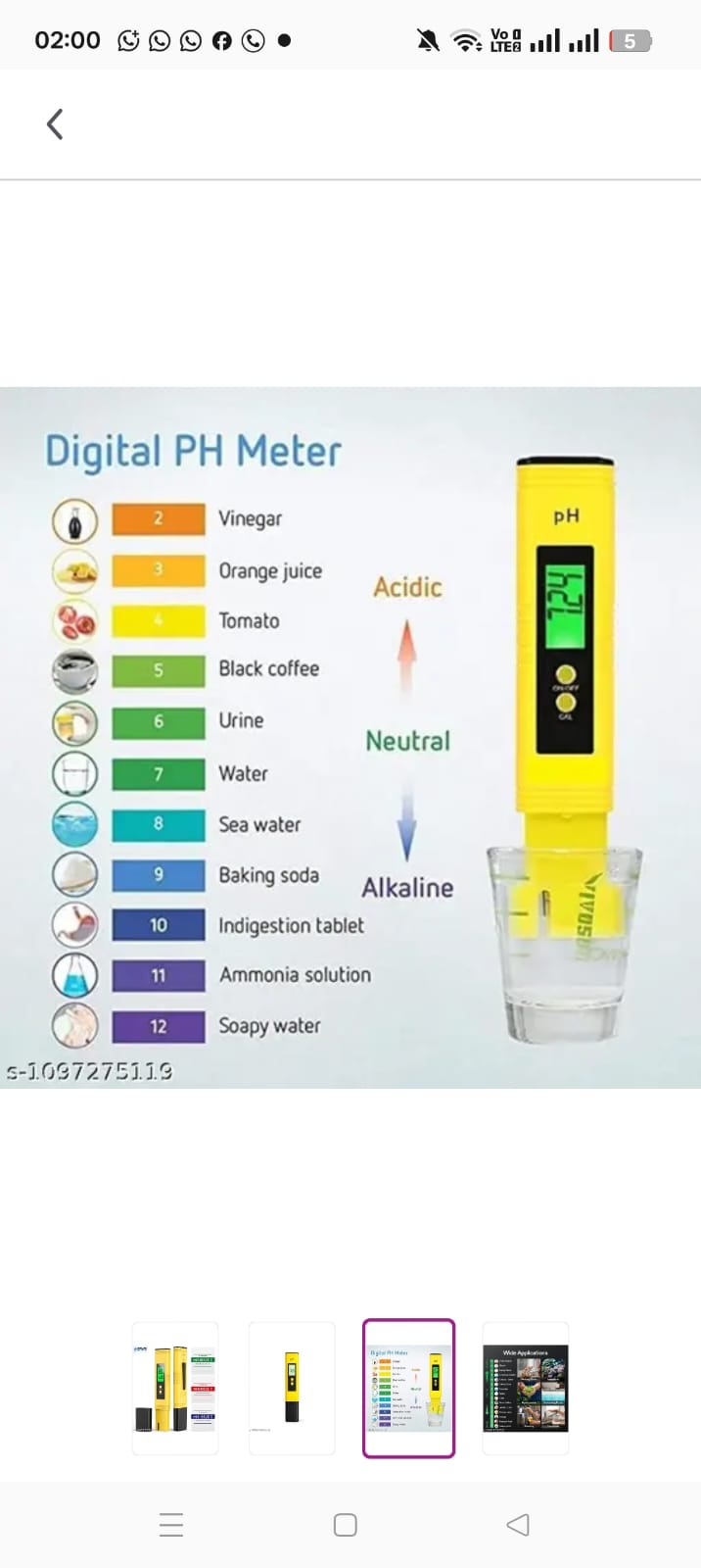 pH meter Digital