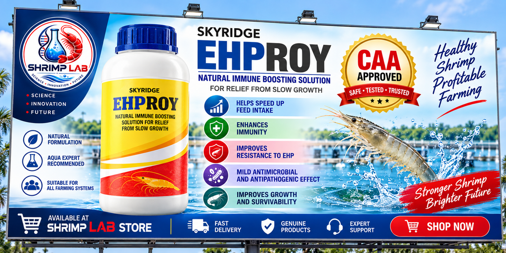 SKYRIDGE EHPROY Shrimp Feed Supplement | Essential Oils | Supports Growth & Natural Resistance