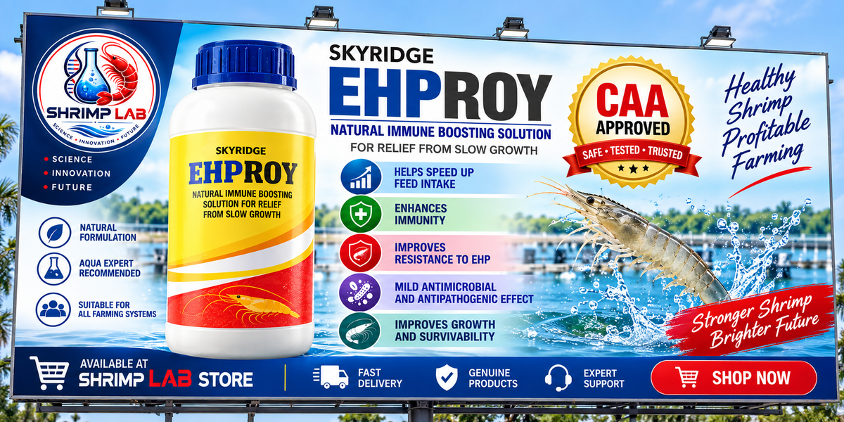 SKYRIDGE EHPROY Shrimp Feed Supplement | Essential Oils | Supports Growth & Natural Resistance