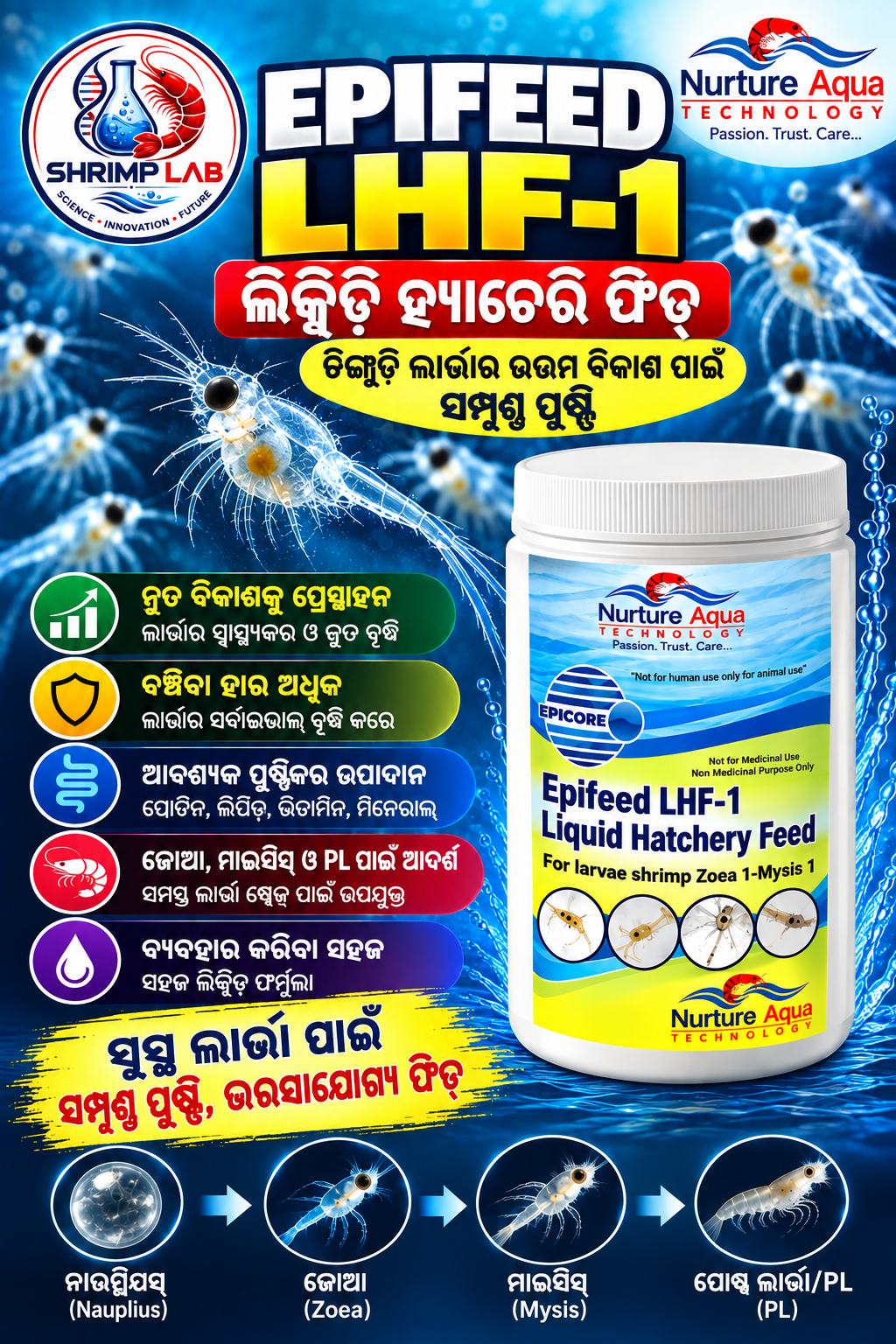 LHF-1 – Liquid Hatchery Feed for Shrimp Larvae