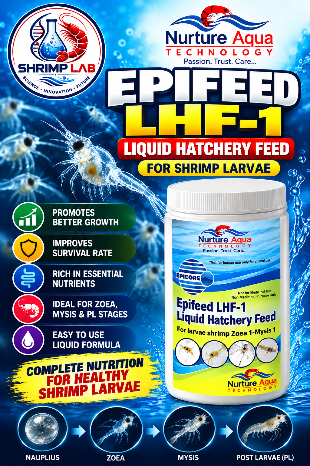 LHF-1 – Liquid Hatchery Feed for Shrimp Larvae